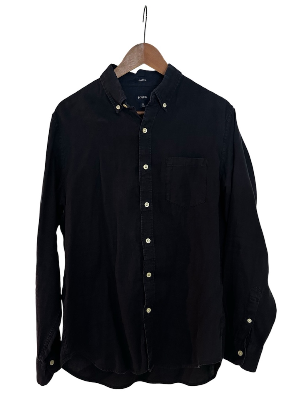 Original J. Crew - Men's Navy Blue Washed-Look Chambray Button-Down Shirt